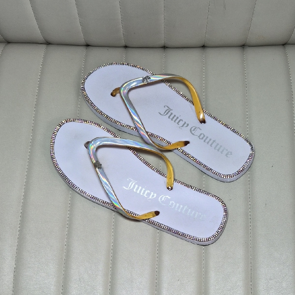 Juicy Couture Iridescent and Gold Strap Women's Sandals